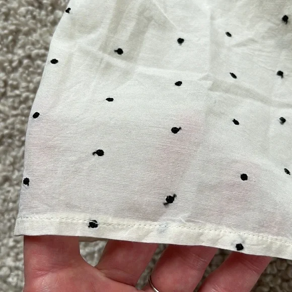 THE GREAT. Cream Polka Dot Blouse - Picture 5 of 13